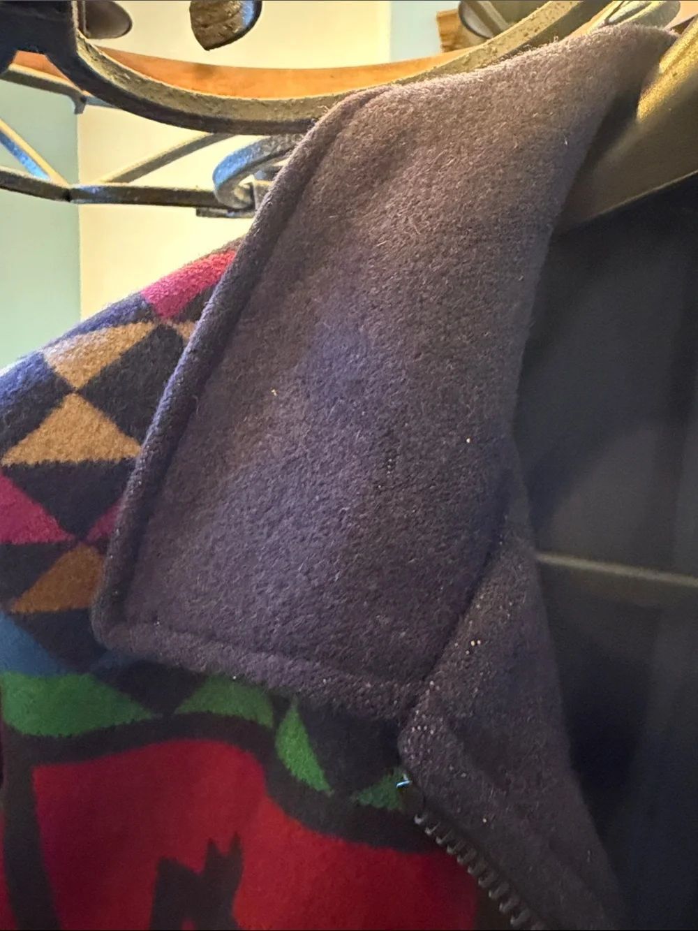 Pendleton Red Multicolor Native Pattern Bomber Jacket - Picture 5 of 7